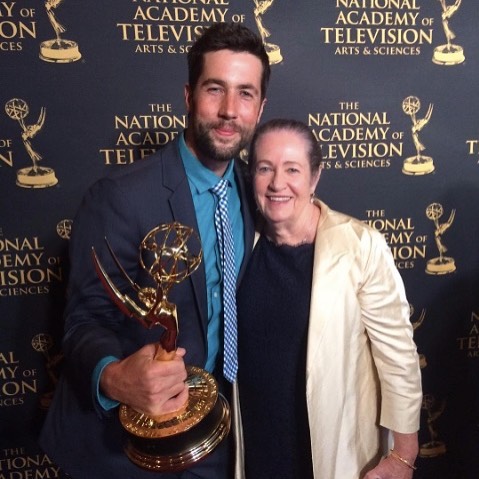 Emmy award-winning filmmaker David Felix Sutcliffe with his mother.