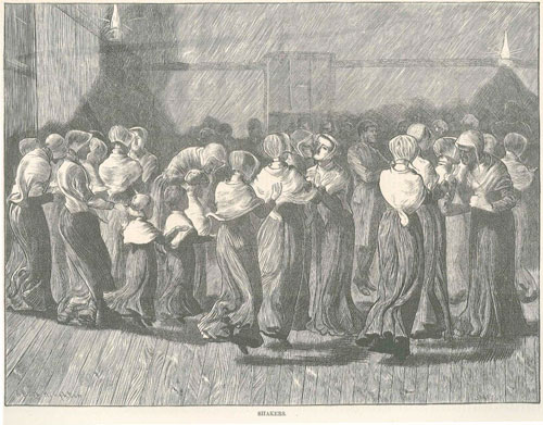 The Graphic. May 14, 1870. “Shakers at Meeting. The Religious Dance.” Artist Arthur Boyd Houghton