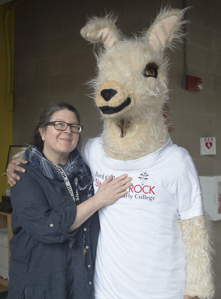 Sandy Cleary with llama