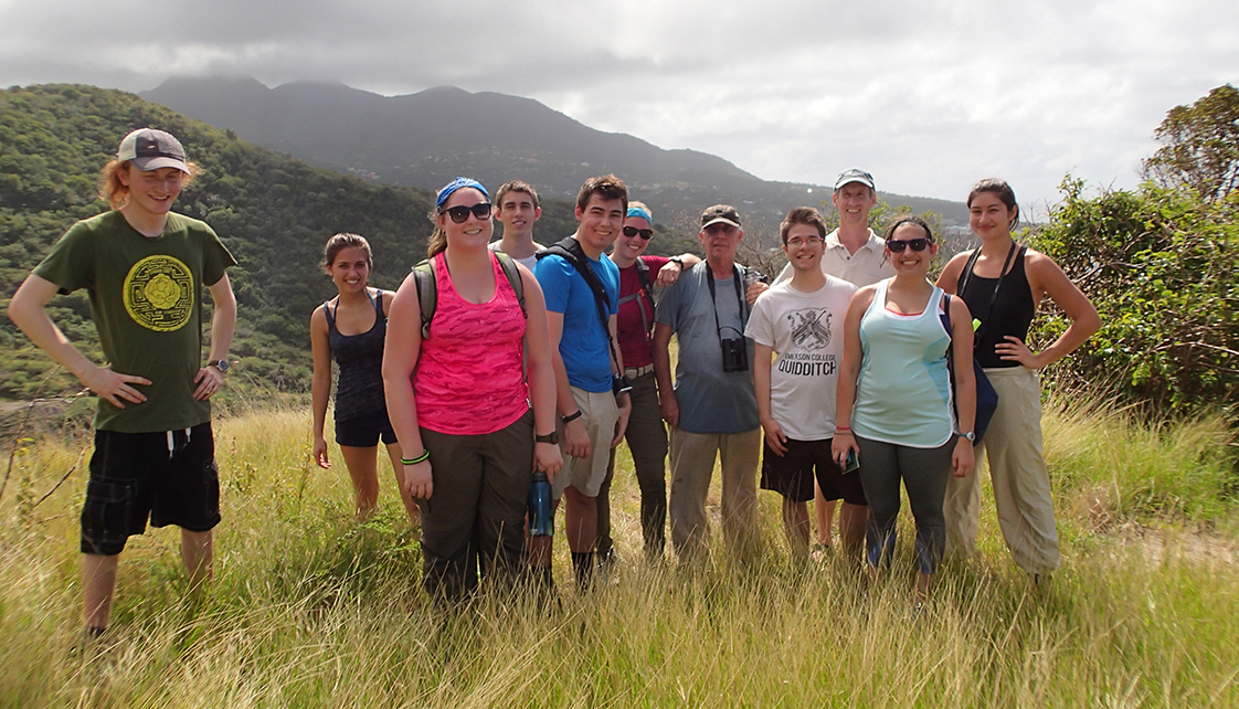 Group of students studying abroad in Montserrat