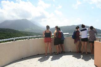 Students at the Mountain Volcano Observatory, Montserrat