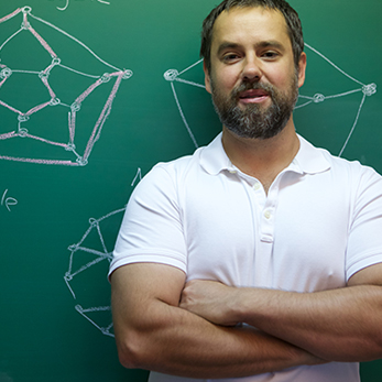 Professor Aaron Williams in the classroom.