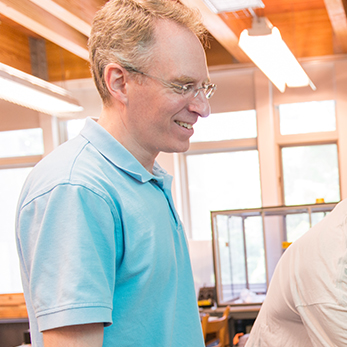 Professor Eric Kramer in the lab.