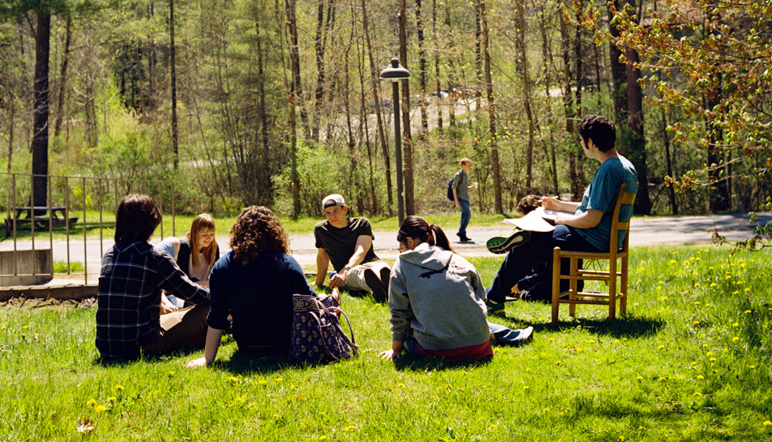 Outdoor class in springtime