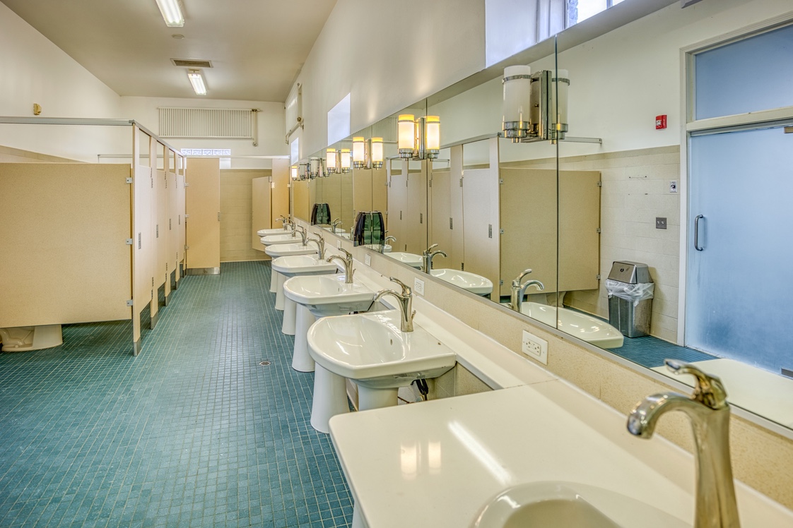 Residence hall bathroom