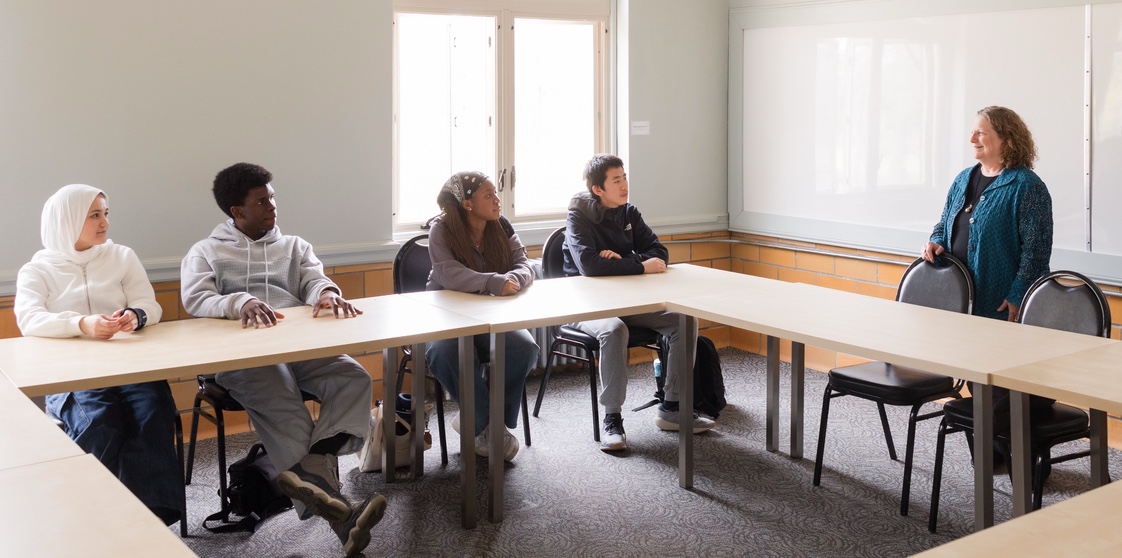 Students in classoom with professor