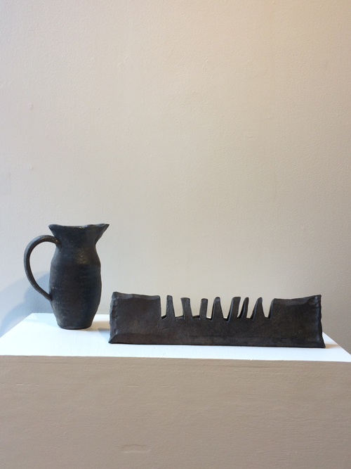 Molly Knight '15, wood fired vase and pitcher