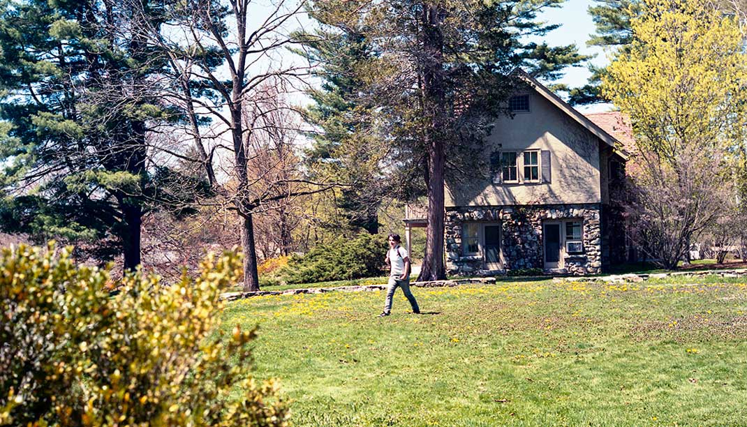 View of Blodgett in spring