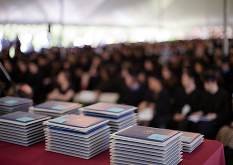 Degrees ready to be awarded to graduating students